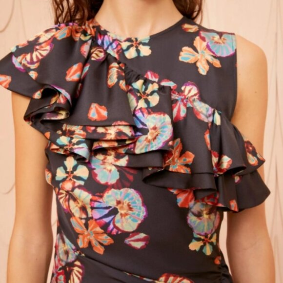 NWOT ULLA JOHNSON Silk Candace Mini Dress in Lune XL $790 - Picture 4 of 10